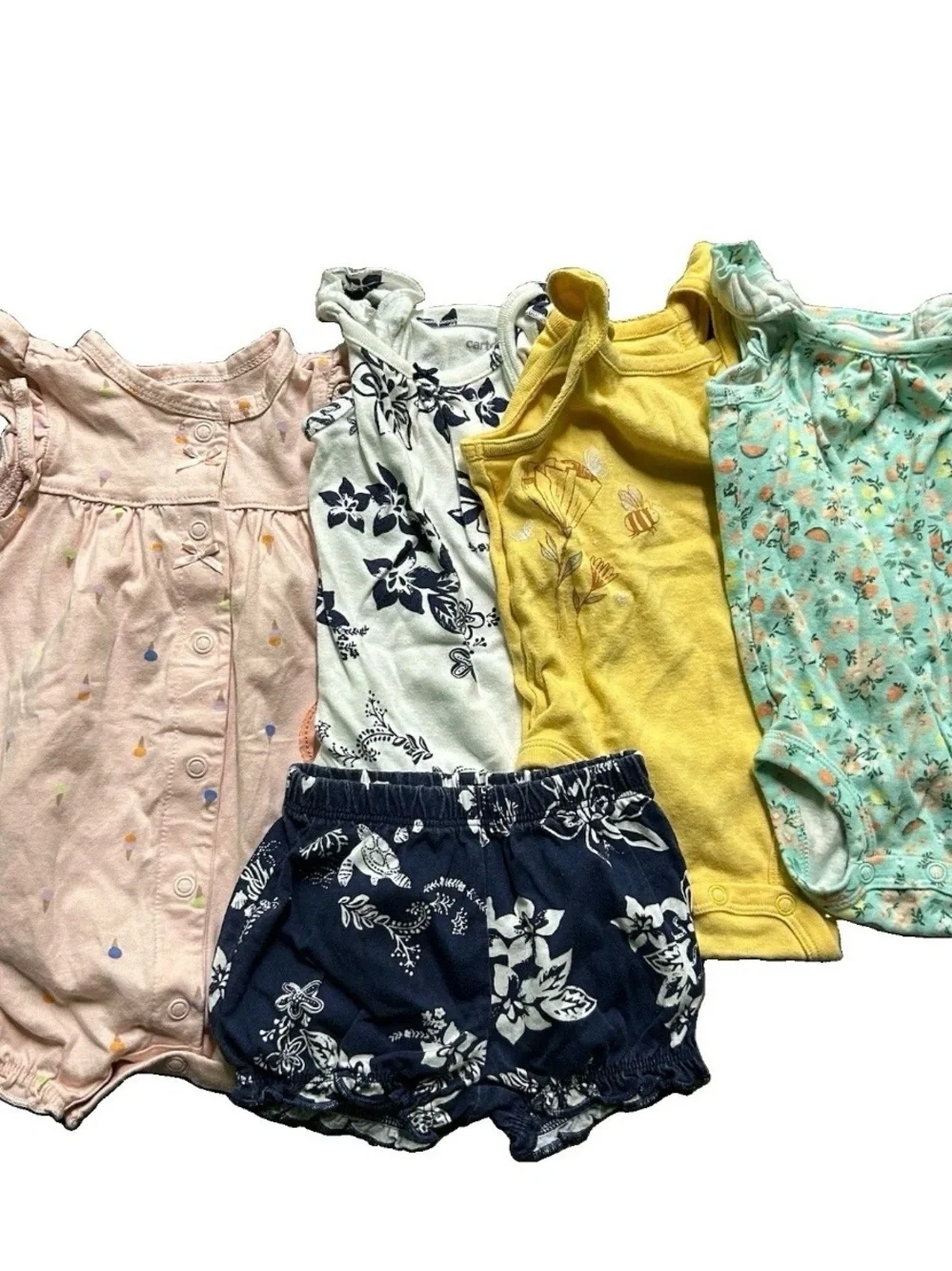 Baby Girl Summer Clothing Romper Bodysuits Shorts Size 0-3 Months